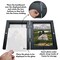 Americanflat Quick-Change Photo Storage Display Frame - Store up to 35 Pictures at Once with Elastic Strap Storage - Shatter Resistant Glass - Hanging Hardware - Includes Easel - Black